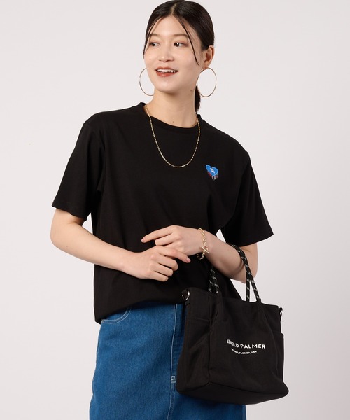 Arnold Palmer(アーノルドパーマー)の「ハートモチーフ シェア Tシャツ(Tシャツ/カットソー・レディース・ブラック/ホワイト・XS/LL/L/M/S)」の9枚目の写真