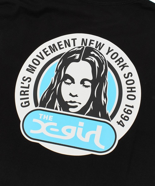 X-girl（エックスガール）の「CIRCLE LOGO AND FACE S/S BIG TEE DRESS（ワンピース・レディース・ブラック/ホワイト・S/M）」の13枚目の写真