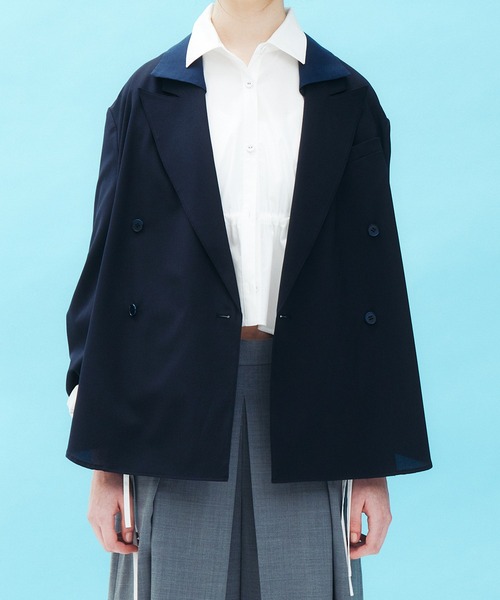 LE CIEL BLEU(ルシェルブルー)の「ドローストリングウエストシャツ / Drawstring-Waist Shirt(シャツ/ブラウス・レディース・ライトブルー/ブラック/オフホワイト・36)」の8枚目の写真
