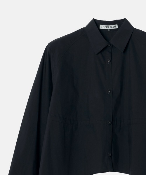 LE CIEL BLEU(ルシェルブルー)の「ドローストリングウエストシャツ / Drawstring-Waist Shirt(シャツ/ブラウス・レディース・ライトブルー/ブラック/オフホワイト・36)」の13枚目の写真