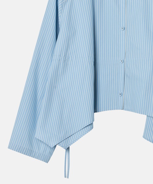 LE CIEL BLEU(ルシェルブルー)の「ドローストリングウエストシャツ / Drawstring-Waist Shirt(シャツ/ブラウス・レディース・ライトブルー/ブラック/オフホワイト・36)」の18枚目の写真