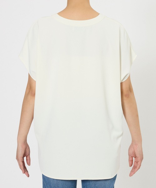 BARNYARDSTORM（バンヤードストーム）の「BARNYARDSTORM / ダブルクロスハーフスリーブブラウス【WEB限定カラー】（シャツ/ブラウス・レディース・ピンク/ホワイト/モカ/ブラック・S/M）」の13枚目の写真