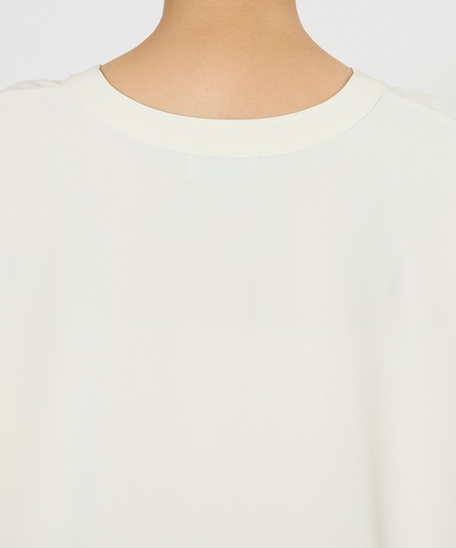 BARNYARDSTORM（バンヤードストーム）の「BARNYARDSTORM / ダブルクロスハーフスリーブブラウス【WEB限定カラー】（シャツ/ブラウス・レディース・ピンク/ホワイト/モカ/ブラック・S/M）」の15枚目の写真