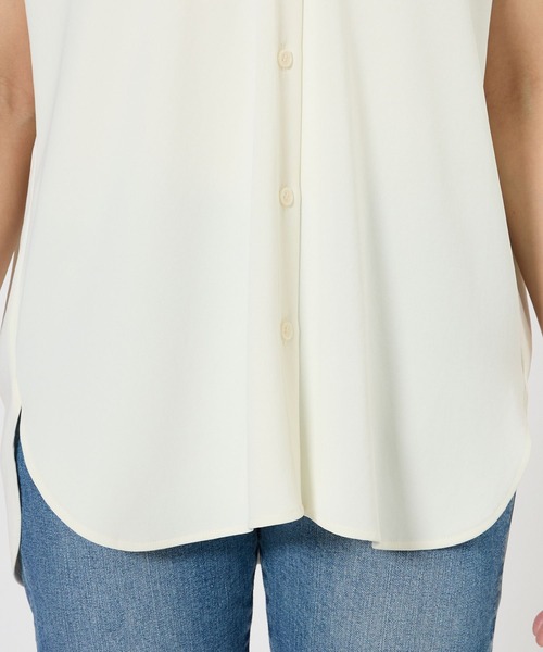 BARNYARDSTORM（バンヤードストーム）の「BARNYARDSTORM / ダブルクロスハーフスリーブブラウス【WEB限定カラー】（シャツ/ブラウス・レディース・ピンク/ホワイト/モカ/ブラック・S/M）」の16枚目の写真