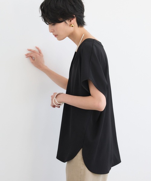 BARNYARDSTORM（バンヤードストーム）の「BARNYARDSTORM / ダブルクロスハーフスリーブブラウス【WEB限定カラー】（シャツ/ブラウス・レディース・ピンク/ホワイト/モカ/ブラック・S/M）」の20枚目の写真