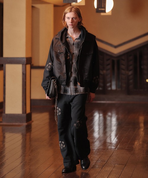 amok(アモク)の「KNIT CHECK SHIRT(シャツ/ブラウス・メンズ・ブラック/ミント・M/S)」の10枚目の写真