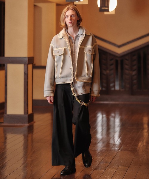 amok(アモク)の「KNIT CHECK SHIRT(シャツ/ブラウス・メンズ・ブラック/ミント・M/S)」の11枚目の写真