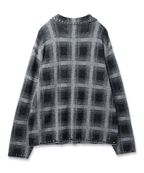 amok(アモク)の「KNIT CHECK SHIRT(シャツ/ブラウス・メンズ・ブラック/ミント・M/S)」の14枚目の写真