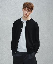 J'RIUM（ジェイリウム）の「コットンサマーエッセンシャルラウンドネックカーディガンブラック（カーディガン/ボレロ）」