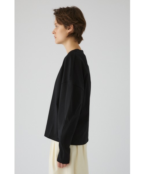 RIM.ARK（リムアーク）の「Curved line cotton tops カーブド ライン コットン トップス（Tシャツ/カットソー・レディース・ブルー/ブラック/ネイビー/ホワイト・FREE）」の22枚目の写真