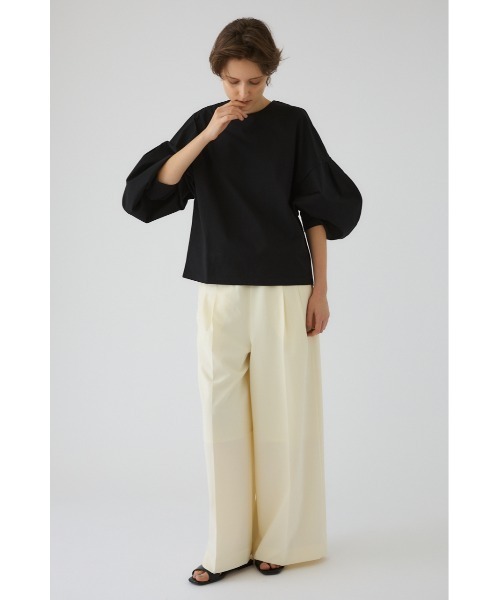 RIM.ARK（リムアーク）の「Curved line cotton tops カーブド ライン コットン トップス（Tシャツ/カットソー・レディース・ブルー/ブラック/ネイビー/ホワイト・FREE）」の16枚目の写真