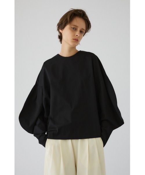 RIM.ARK（リムアーク）の「Curved line cotton tops カーブド ライン コットン トップス（Tシャツ/カットソー・レディース・ブルー/ブラック/ネイビー/ホワイト・FREE）」の17枚目の写真