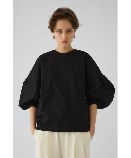 RIM.ARK（リムアーク）の「Curved line cotton tops カーブド ライン コットン トップス（Tシャツ/カットソー・レディース・ブルー/ブラック/ネイビー/ホワイト・FREE）」の18枚目の写真