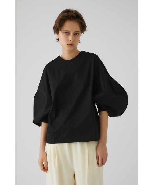 RIM.ARK（リムアーク）の「Curved line cotton tops カーブド ライン コットン トップス（Tシャツ/カットソー・レディース・ブルー/ブラック/ネイビー/ホワイト・FREE）」の20枚目の写真