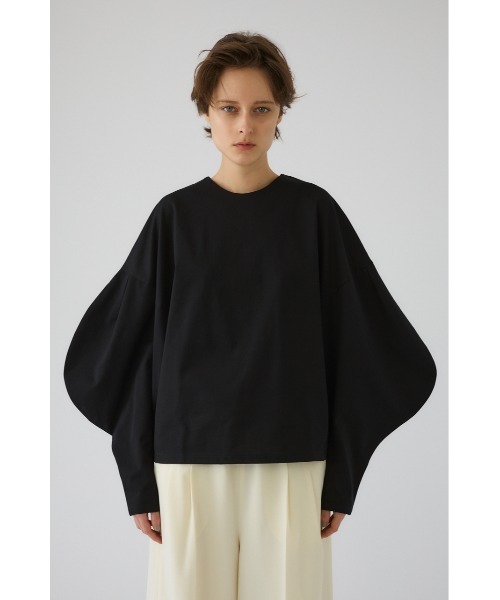 RIM.ARK（リムアーク）の「Curved line cotton tops カーブド ライン コットン トップス（Tシャツ/カットソー・レディース・ブルー/ブラック/ネイビー/ホワイト・FREE）」の21枚目の写真