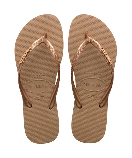 havaianas(ハワイアナス)の「SLIM LOGO METALLIC(サンダル・レディース・ゴールド系3/ブラック系その他2/ダークパープル・22cm/23cm/24.5cm/25.5cm)」の8枚目の写真