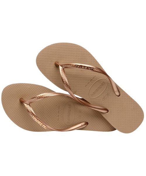 havaianas(ハワイアナス)の「SLIM LOGO METALLIC(サンダル・レディース・ゴールド系3/ブラック系その他2/ダークパープル・22cm/23cm/24.5cm/25.5cm)」の10枚目の写真