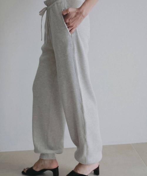 anuke（アンヌーク）の「anuke　Waffle Wide Pants ワッフルワイドパンツ/62620711（その他パンツ・レディース・オートミール・36）」の4枚目の写真