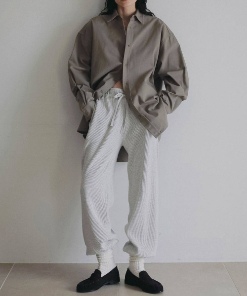anuke（アンヌーク）の「anuke　Waffle Wide Pants ワッフルワイドパンツ/62620711（その他パンツ・レディース・オートミール・36）」の8枚目の写真