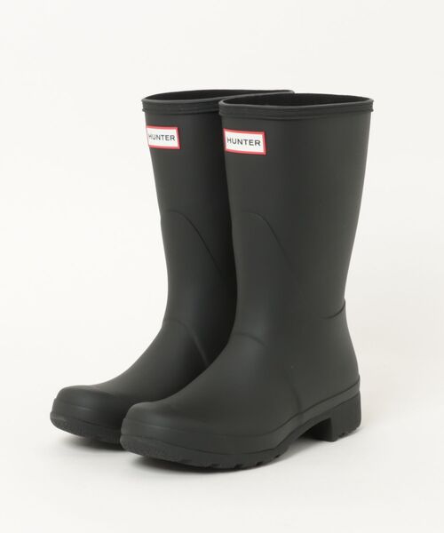 HUNTER ハンター UNISEX ESSENTIAL SHORT BOOT ラバーブーツ レインシューズ UFS2406RMA ブラック