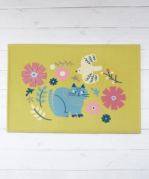 one'sterrace（ワンズテラス）の「FIKA 玄関マット（ラグ/マット・レディース・イエロー系8/アイボリー系8・99）」の2枚目の写真