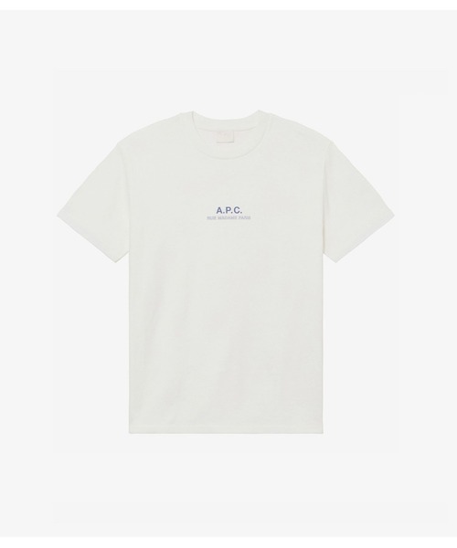 A.P.C.(アーペーセー)の「T-SHIRT IMPRIME PETITE RUE MADAME(Tシャツ/カットソー・メンズ・ホワイト/ブラック・XS/S/M/L/XL)」の1枚目の写真
