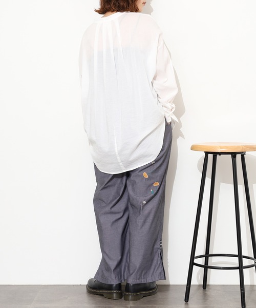 Emago（イマゴ）の「EMAGO たんぽぽ刺繍ﾃｰﾊﾟｰﾄﾞﾊﾟﾝﾂ（その他パンツ・レディース・アイボリー/ブラック/ネイビー・FREE）」の20枚目の写真