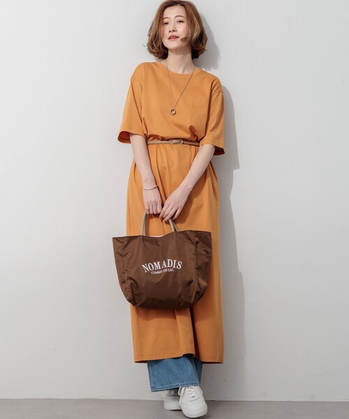 23区 S（ニジュウサンクチイサイサイズ）の「ヴィンテージライクジャージー T ワンピース（ワンピース・レディース・ブラウン系/グレー系/オレンジ系・32）」の7枚目の写真