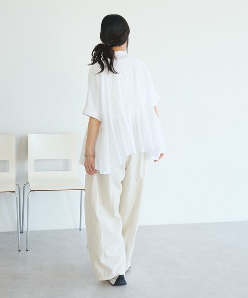 CRAFT STANDARD BOUTIQUE(クラフトスタンダードブティック)の「インド製ペプラムブラウス ◆(シャツ/ブラウス・レディース・ブラック/レッド/ホワイト/ストライプ・FREE)」の16枚目の写真