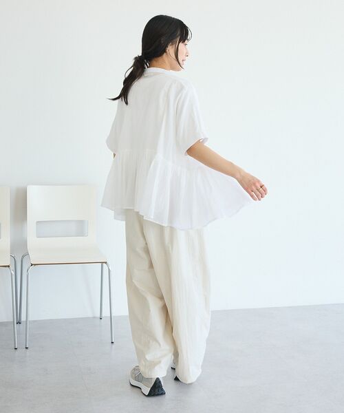 CRAFT STANDARD BOUTIQUE(クラフトスタンダードブティック)の「インド製ペプラムブラウス ◆(シャツ/ブラウス・レディース・ブラック/レッド/ホワイト/ストライプ・FREE)」の17枚目の写真