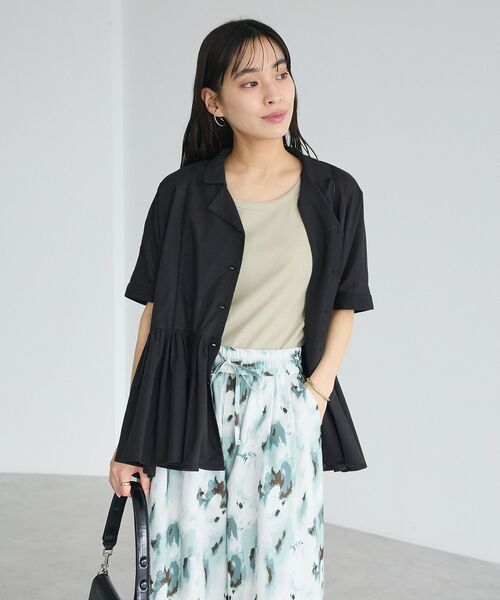 CRAFT STANDARD BOUTIQUE(クラフトスタンダードブティック)の「インド製ペプラムブラウス ◆(シャツ/ブラウス・レディース・ブラック/レッド/ホワイト/ストライプ・FREE)」の18枚目の写真