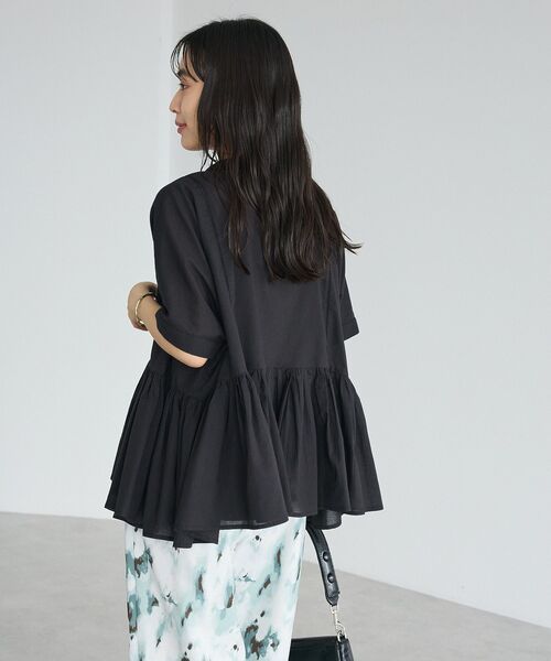 CRAFT STANDARD BOUTIQUE(クラフトスタンダードブティック)の「インド製ペプラムブラウス ◆(シャツ/ブラウス・レディース・ブラック/レッド/ホワイト/ストライプ・FREE)」の21枚目の写真