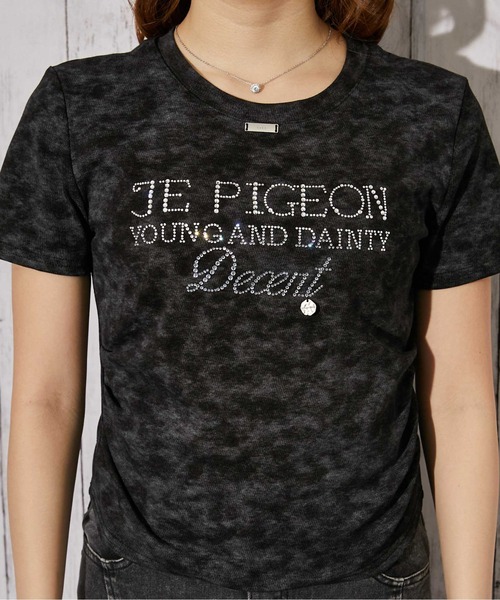 GORGE（ゴージ）の「《ラインストーンロゴ×ムラ染め》Tシャツ／ストリート×Y2K／春夏／全3色（Tシャツ/カットソー・レディース・ミント/ブラック/オフホワイト・F）」の19枚目の写真