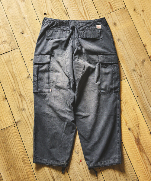 HINSON（ヒンソン）の「HINSON/ヒンソン 6Pkt Pants/6ポケット フェード加工 カーゴパンツ（カーゴパンツ・メンズ・オリーブ/ブラック・SMALL/MEDIUM/LARGE）」の14枚目の写真