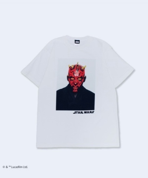STAR WARS(スターウォーズ)の「『スター・ウォーズ/STARWARS』"""Darth Maul"" T-Shirt" 半袖プリントTシャツ ビックシルエット ピグメント加工 ヴィンテージライク(Tシャツ/カットソー・メンズ・チャコール/ホワイト・LARGE/X-LARGE/MEDIUM)」の2枚目の写真