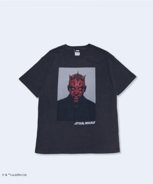 STAR WARS(スターウォーズ)の「『スター・ウォーズ/STARWARS』"""Darth Maul"" T-Shirt" 半袖プリントTシャツ ビックシルエット ピグメント加工 ヴィンテージライク(Tシャツ/カットソー・メンズ・チャコール/ホワイト・LARGE/X-LARGE/MEDIUM)」の1枚目の写真