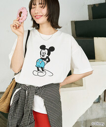 限定展開 別注/前後/Mickey Mouse/ミッキーマウス 半袖Tシャツ