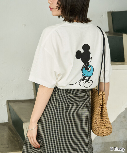 FREAK'S STORE(フリークスストア)の「限定展開 別注/前後/Mickey Mouse/ミッキーマウス 半袖Tシャツ(Tシャツ/カットソー・レディース・ブラック/オフホワイト/ライトグレー/ブラウン/グリーン・フリ-)」の8枚目の写真