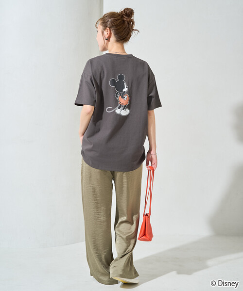 FREAK'S STORE(フリークスストア)の「限定展開 別注/前後/Mickey Mouse/ミッキーマウス 半袖Tシャツ(Tシャツ/カットソー・レディース・ブラック/オフホワイト/ライトグレー/ブラウン/グリーン・フリ-)」の17枚目の写真