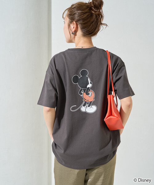 FREAK'S STORE(フリークスストア)の「限定展開 別注/前後/Mickey Mouse/ミッキーマウス 半袖Tシャツ(Tシャツ/カットソー・レディース・ブラック/オフホワイト/ライトグレー/ブラウン/グリーン・フリ-)」の19枚目の写真