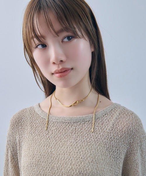 GOLDY（ゴールディ）の「【金属アレルギー軽減】ニュアンス フック × スネーク チェーン ステンレス ネックレス（ネックレス・レディース・ゴールド/シルバー・FREE）」の10枚目の写真