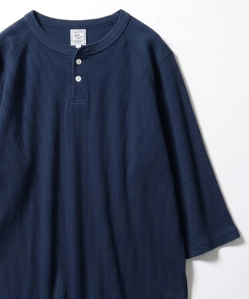 JEMORGAN（ジェーイーモーガン）の「2026AW JEMORGAN/ジェーイーモーガン ワッフル ラグランヘンリーネック7分袖Tシャツ レディース メンズ（Tシャツ/カットソー・メンズ・グレー/アイボリー/カーキ/ブラック/ホワイト/ネイビー/マスタード/ベージュ・S/XL/L/M）」の7枚目の写真