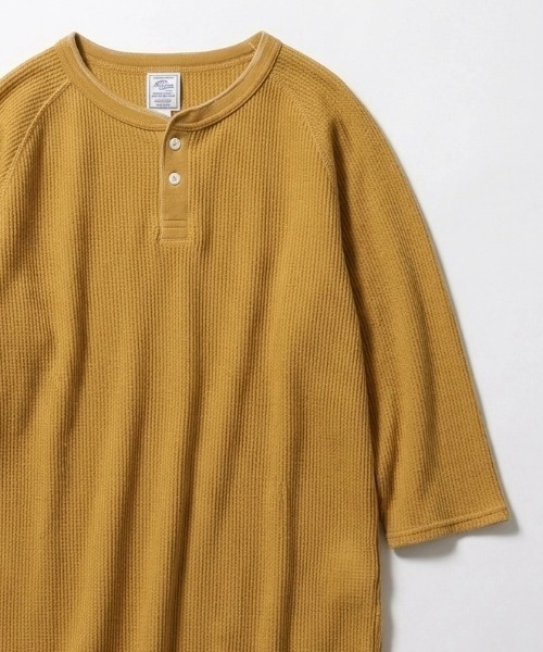 JEMORGAN（ジェーイーモーガン）の「2026AW JEMORGAN/ジェーイーモーガン ワッフル ラグランヘンリーネック7分袖Tシャツ レディース メンズ（Tシャツ/カットソー・メンズ・グレー/アイボリー/カーキ/ブラック/ホワイト/ネイビー/マスタード/ベージュ・S/XL/L/M）」の8枚目の写真