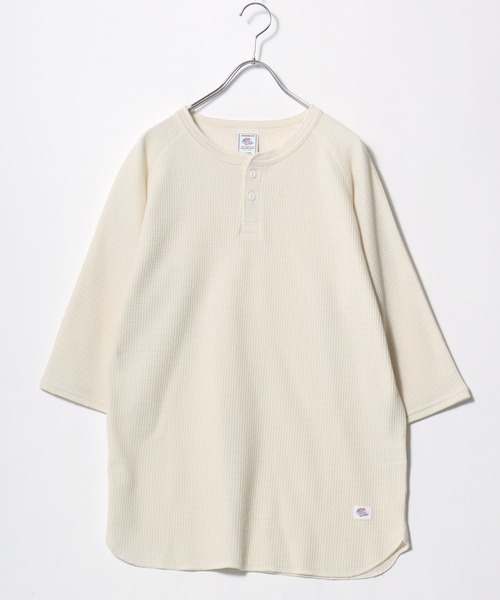 JEMORGAN（ジェーイーモーガン）の「2026AW JEMORGAN/ジェーイーモーガン ワッフル ラグランヘンリーネック7分袖Tシャツ レディース メンズ（Tシャツ/カットソー・メンズ・グレー/アイボリー/カーキ/ブラック/ホワイト/ネイビー/マスタード/ベージュ・S/XL/L/M）」の11枚目の写真