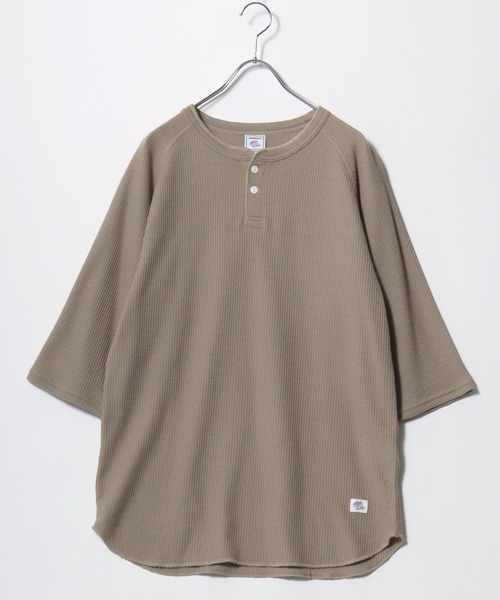 JEMORGAN（ジェーイーモーガン）の「2026AW JEMORGAN/ジェーイーモーガン ワッフル ラグランヘンリーネック7分袖Tシャツ レディース メンズ（Tシャツ/カットソー・メンズ・グレー/アイボリー/カーキ/ブラック/ホワイト/ネイビー/マスタード/ベージュ・S/XL/L/M）」の13枚目の写真