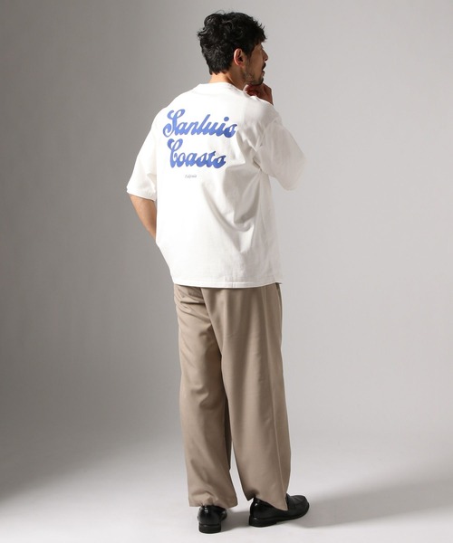 BAYFLOW(ベイフロー)の「SUNSETバックプリントTシャツ(Tシャツ/カットソー・メンズ・チャコール/イエロー/ブルー/オフホワイト・LARGE/MEDIUM)」の6枚目の写真
