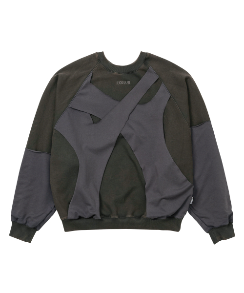 AJOBYAJO（アジョバイアジョ）の「Paneled Washed Sweatshirt [CHARCOAL]（スウェット・メンズ・その他・LARGE/X-LARGE）」の2枚目の写真