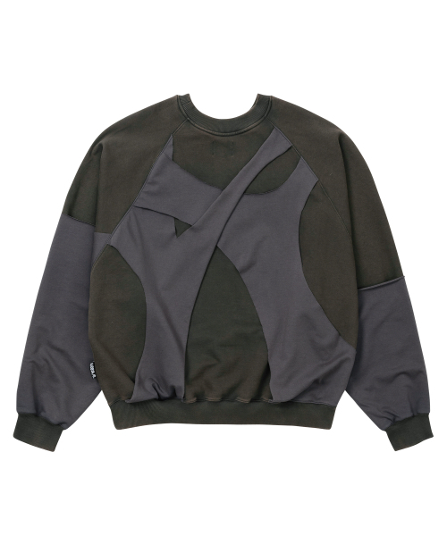 AJOBYAJO（アジョバイアジョ）の「Paneled Washed Sweatshirt [CHARCOAL]（スウェット・メンズ・その他・LARGE/X-LARGE）」の3枚目の写真