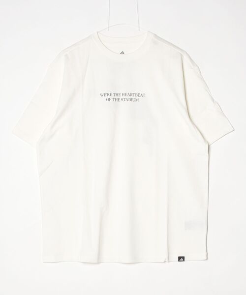 adidas(アディダス)の「アディダス adidas スタジアム オーバーサイズ グラフィック Tシャツ(Tシャツ/カットソー・レディース・オフホワイト/ネイビー・M/L/XL/S)」の14枚目の写真