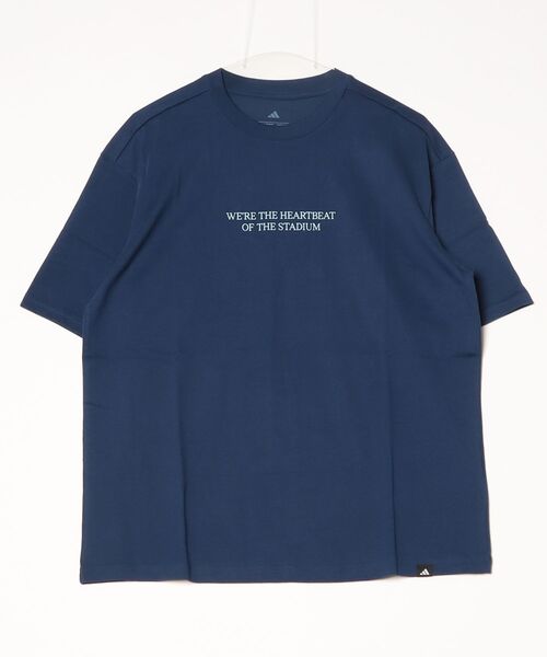 adidas(アディダス)の「アディダス adidas スタジアム オーバーサイズ グラフィック Tシャツ(Tシャツ/カットソー・レディース・オフホワイト/ネイビー・M/L/XL/S)」の13枚目の写真
